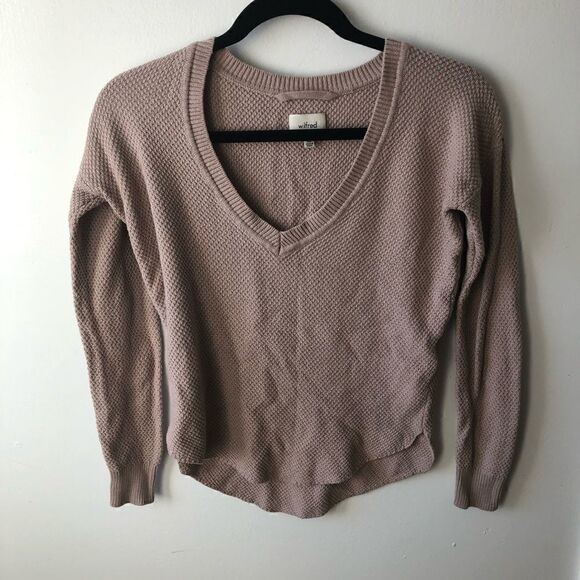 ARITZIA Wilfred Galois Silk Cashmere Sweater Top in Heather Quarry ~ size XXS - Picture 4 of 16